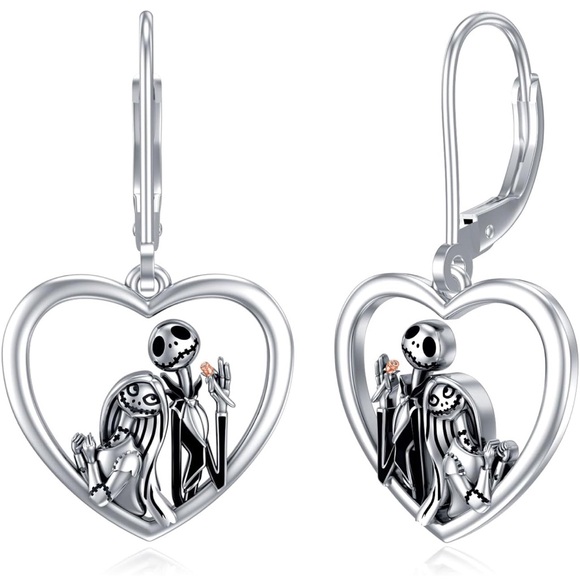 Disney Nightmare Before Christmas Jack Sally Earrings - Picture 4 of 8